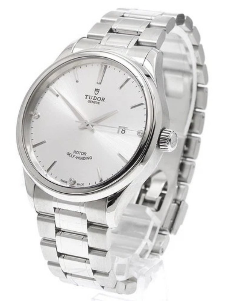 Tudor Style 12700 Date 3p Diamond Silver Dial Automatic Mens Watch